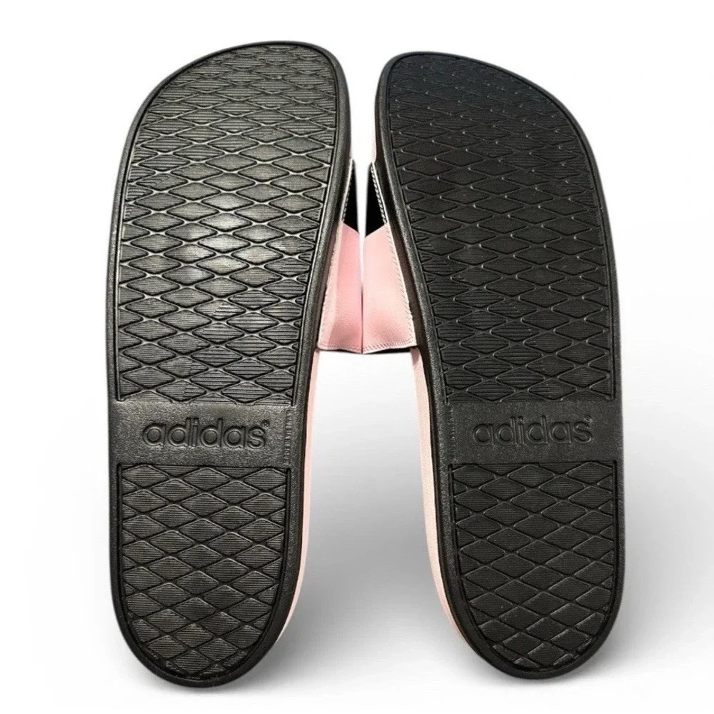 NIB Adidas Adilette Comfort Men Size 18 Pink White Original Adult Slides Sandals